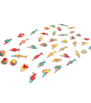 Juego de mesa encuentra un pez