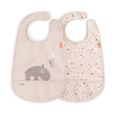 Set de 2 baberos Ozzo rosa1