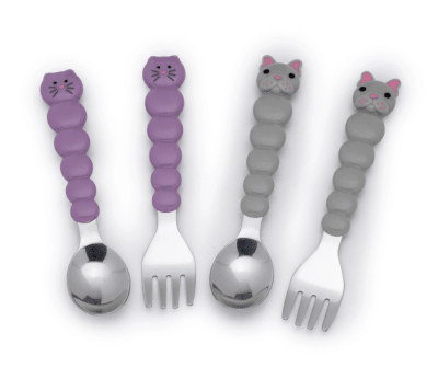 Set de 4 cubiertos Gato & Perro