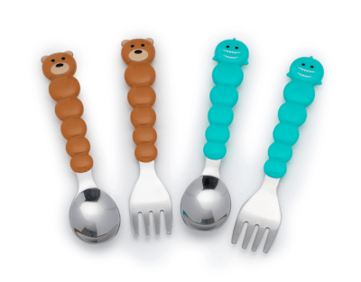 Set de 4 cubiertos Tiburón & Oso
