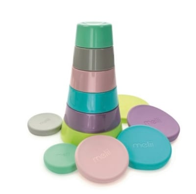 Set de contenedores con tapa de silicona
