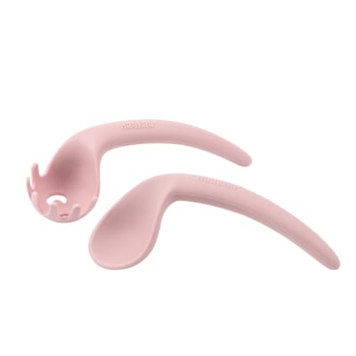 Set de cubiertos curvos rosa2