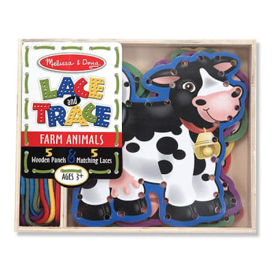 Set de figuras para enhebrar- Animales de la Granja1