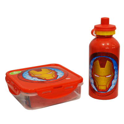 Set hermético+botella metálica Iron Man1