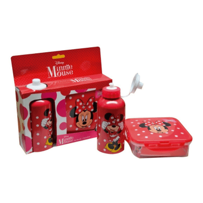 Set hermético+botella metálica Minnie Mouse1
