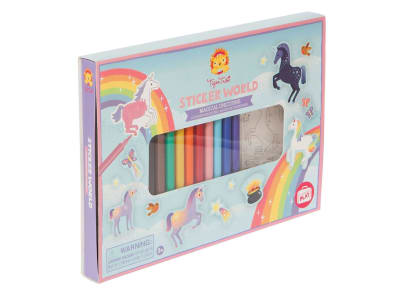 Set Pintar Stickers Unicornio1
