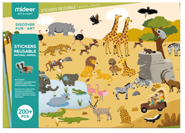 Set stickers reutilizables Animales1