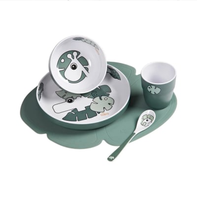 Set vajilla Tiny Tropics Verde3