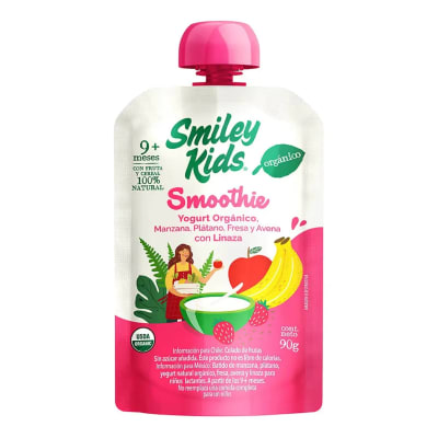 Smoothie orgánico yogurt frutilla avena1