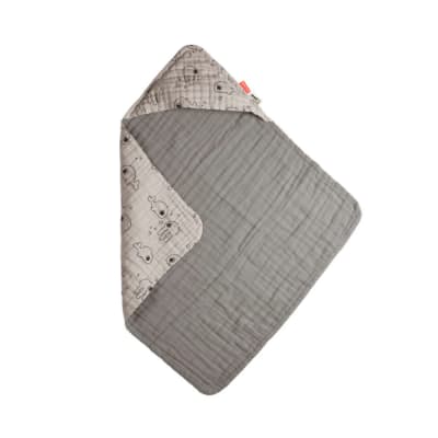 Toalla Recién Nacido Sea Friends gris1