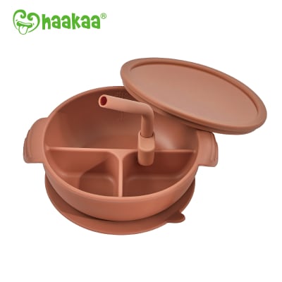 Bowl con división y base de ventosa cobre Haakaa1