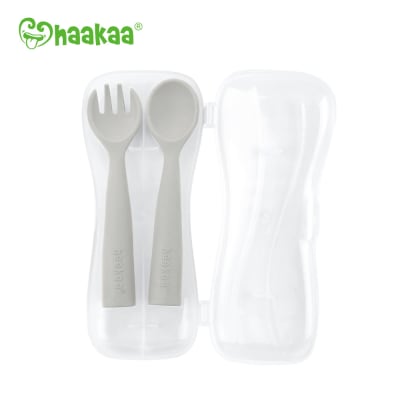 Set de cubiertos flexibles gris