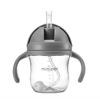 Vaso con bombilla gris1