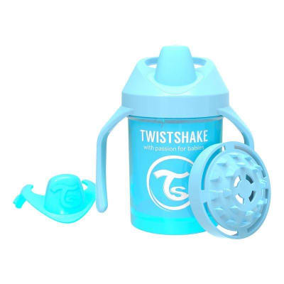 Vaso antiderrame Mini Cup celeste1
