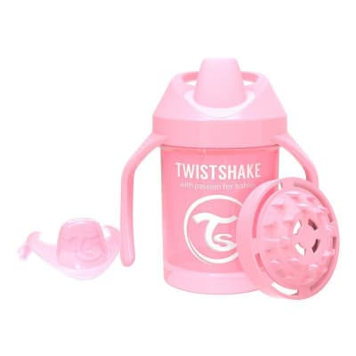 Vaso antiderrame Mini Cup rosado1