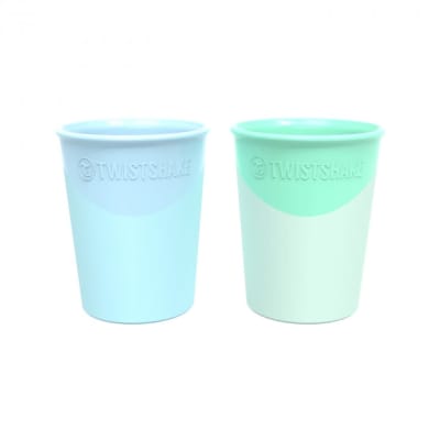 Set de vasos de aprendizaje celeste-verde1