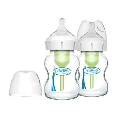 Set de mamaderas vidrio Boca Ancha Options+ (150 mililitros)