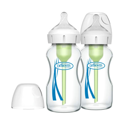 Set mamaderas Vidrio Boca Ancha Options+ (270 mililitros)1