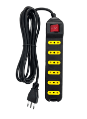 ALARGADOR C/INTERRUPTOR 6 POS 3MT NEGRO UYUSTOOLS