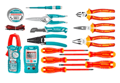 CAJA DE 16 HERRAMIENTAS ELECTRICAS AISLADAS TOTAL