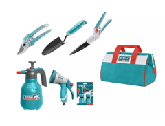 COMBO BOLSO DE JARDINERIA MANUAL 7 PIEZAS MARCA TOTAL
