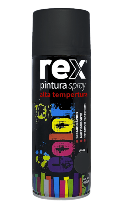 COTIZAR PINTURA SPRAY 400ML ALTA TEMPERATURA COLOR NEGRO MARCA REX1