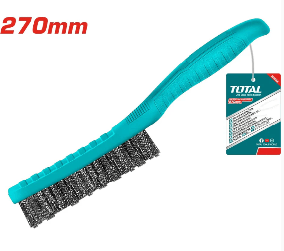 CEPILLO DE ALAMBRE C/MANGO PLASTICO 270MM TOTAL1