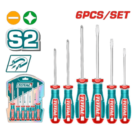 JUEGO DE DESTORNILLADORES 6 PIEZAS SUPER TOTAL1