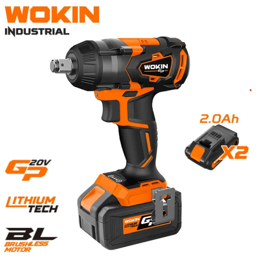 ATORNILLADOR DE IMPACTO INALAMBRICO + 2 BATERIAS  20V WOKIN1