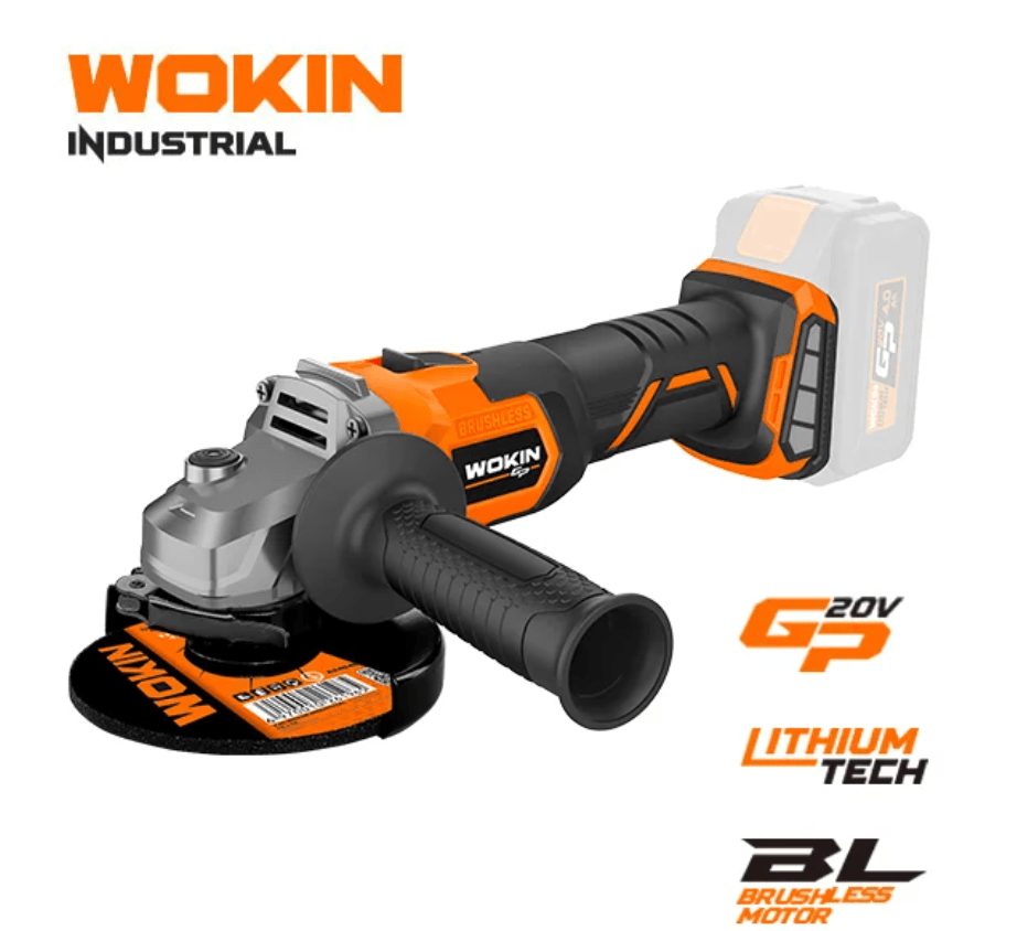 ESMERIL ANGULAR INALAMBRICO 4.1/2 20V S/BATERIA WOKIN1