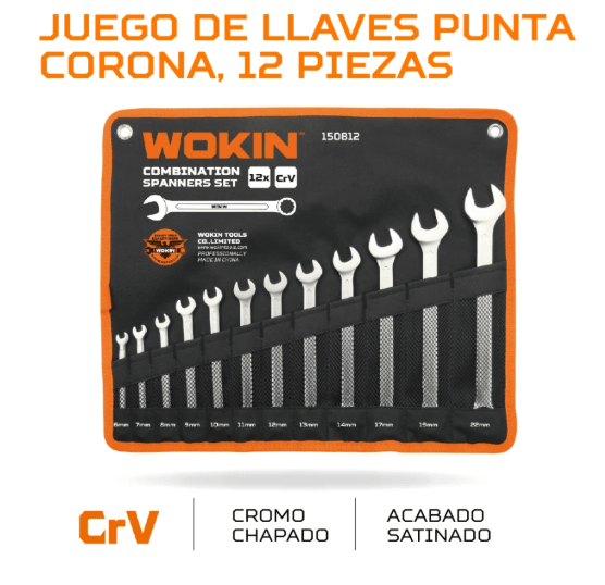 JUEGO DE LLAVE P/CORONA 12 PIEZAS WOKIN2