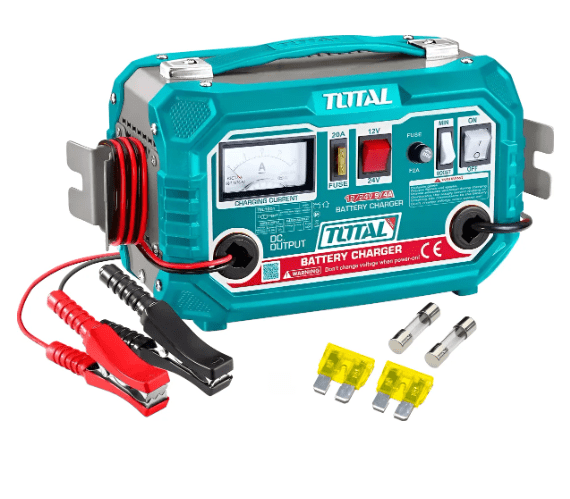 CARGADOR PARA BATERIA PARTIDA DE AUTO 12 A 24V TOTAL1