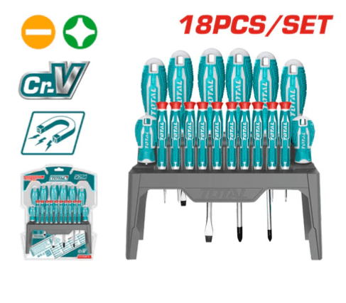 JUEGO DE DESTORNILLADOR 18 PIEZAS INDUSTRIAL TOTAL2