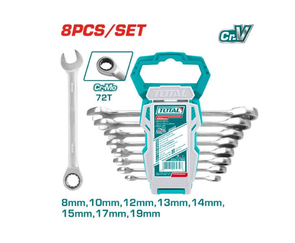 JUEGO DE LLAVES ANILLO COMBINACION 8 PIEZAS TOTAL1