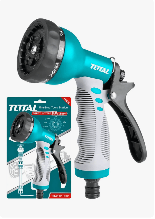 PISTOLA DE RIEGO PLASTICA 9 POSICIONES TOTAL1