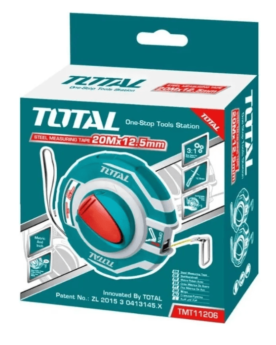 CINTA METRICA DE ACERO 20M M/ERGONOMICO TOTAL2