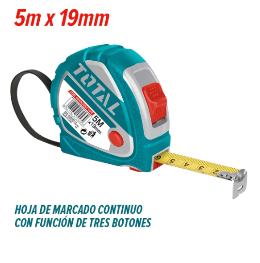 CINTA METRICA 5M X 19MM TOTAL1