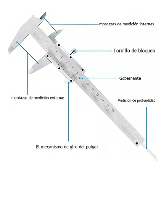 PIE DE METRO METALICO 6 PULG 150MM TOTAL3