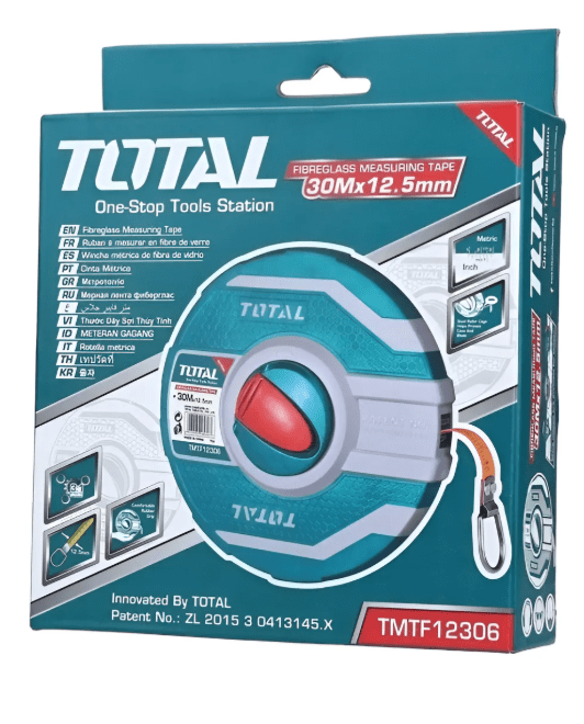 CINTA METRICA DE FIBRA DE VIDRIO 30 METROS M/ERGONOMICO TOTAL1