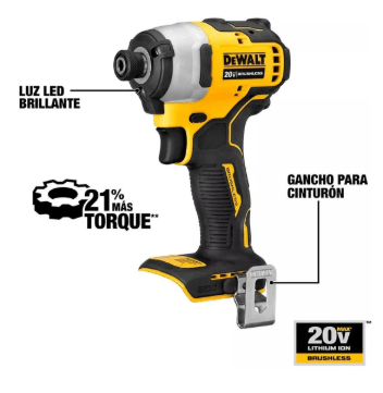 ATORNILLADOR DE IMPACTO ATOMIC 20V DEWALT2