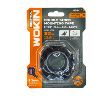 CINTA ADHESIVA DOBLE CONTACTO FUERTE 25.4MM X 1.53MT WOKIN2