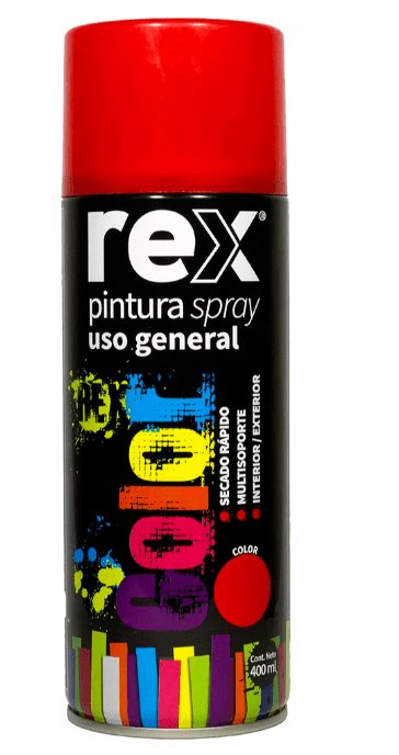 COTIZAR PINTURA SPRAY 400ML USO GENERAL COLOR ROJO MARCA REX1