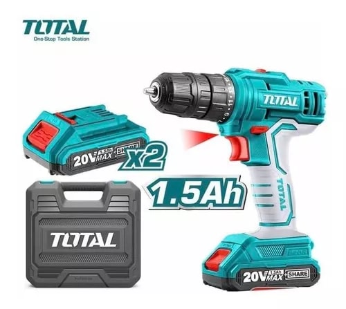 COTIZAR TALADRO INALAMBRICO 20V 10MM CON 2 BATERIAS + 1 CARGADOR RAPIDO MARCA TOTAL1