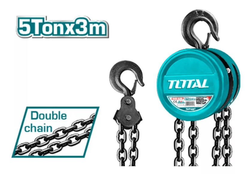 COTIZAR TECLE DE CADENA 5 TONELADAS 2 CADENAS MARCA TOTAL1