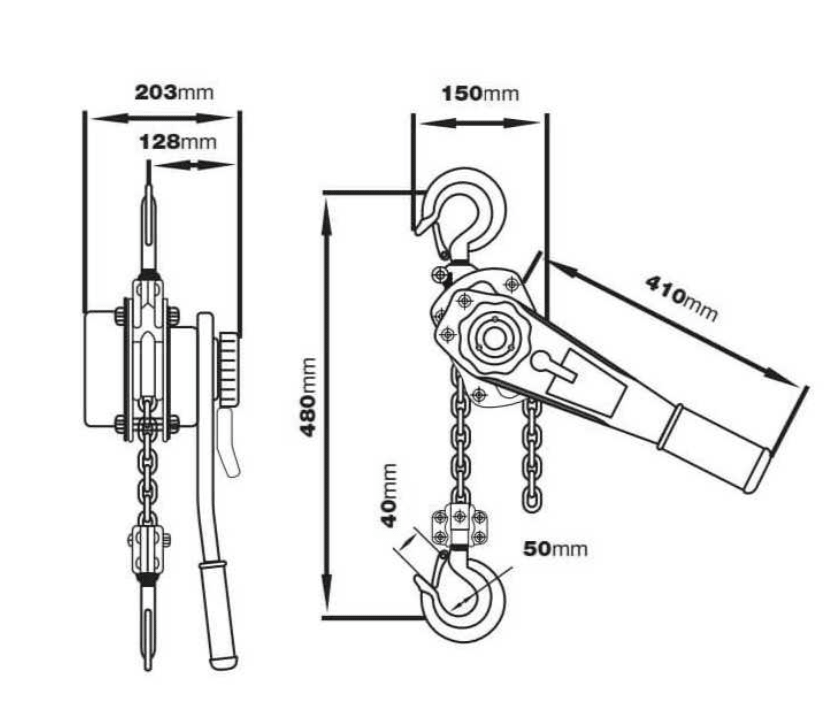 COTIZAR TECLE DE PALANCA 3 TONELADAS X 1.5 METROS DE CADENA MARCA ITAKA2
