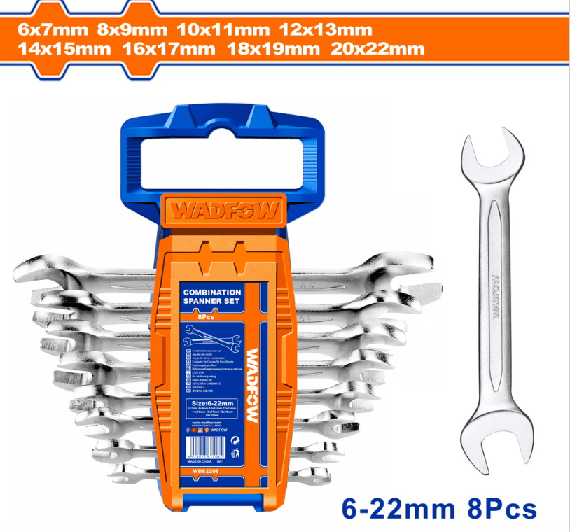 JUEGO DE LLAVE P/CORONA 6-22MM 8PCS WADFOW1