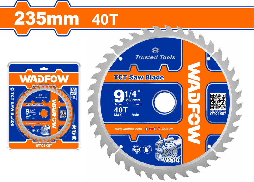 HOJA DE SIERRA TCT 9 1/4 PULG 40D WADFOW1