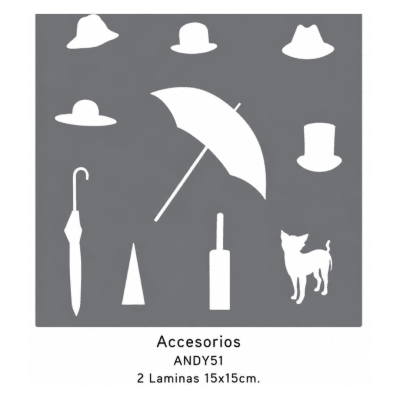 DecoArt Americana Decor Stencils ANDY 15 x 15 cm