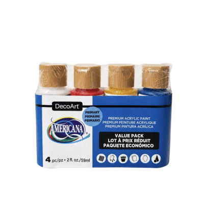 Pack Acrílicos DecoArt 59ml SET 4 COLORES PRIMARIOS