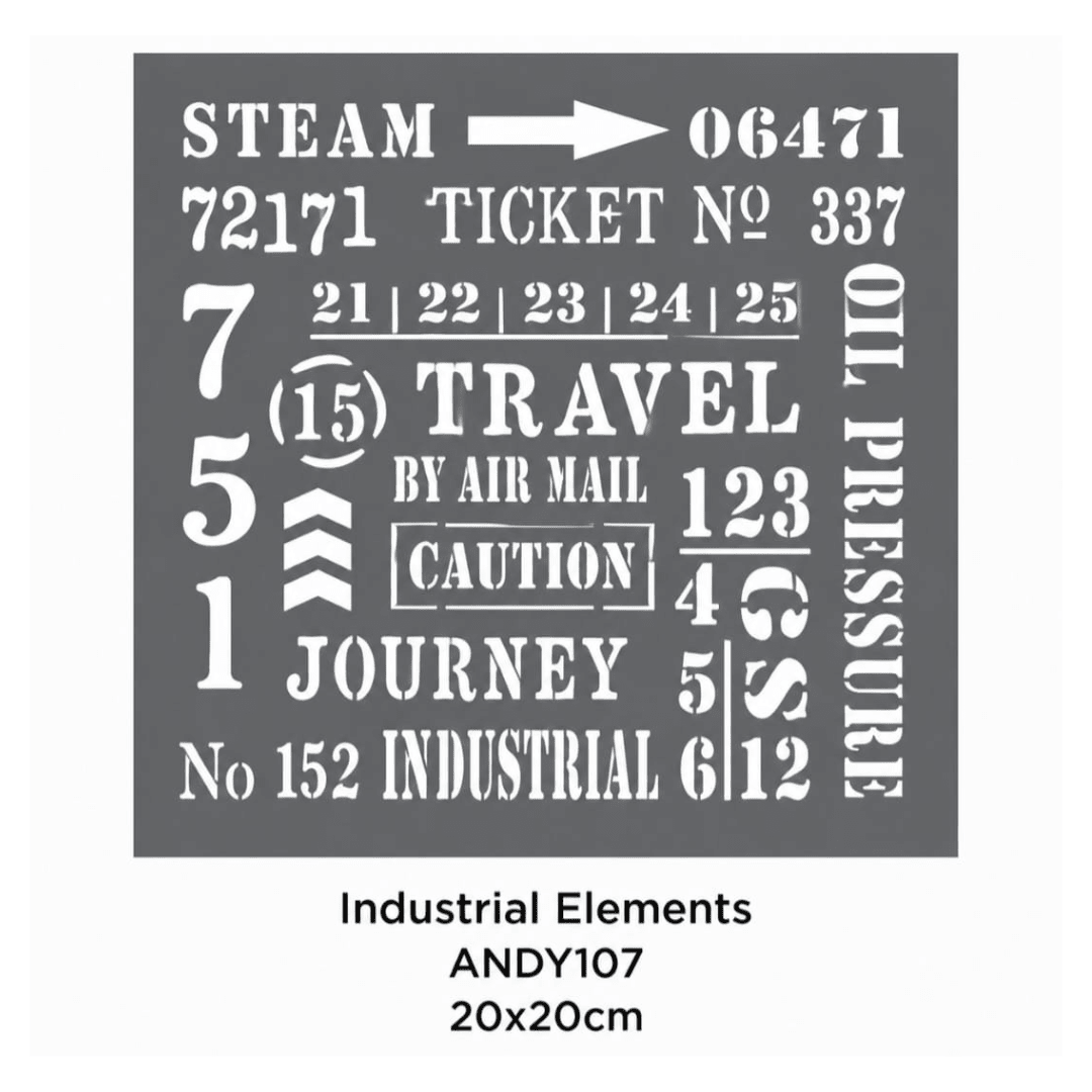 DecoArt Americana Decor Stencils ANDY 20 x 20 cm4